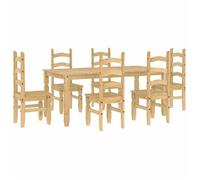 SWEET Ensemble à manger Panama 7 pcs - Table et 6 chaises - bois de pin massif 2025|23252