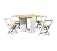 SWEET Ensemble à manger papillon 5 pcs - Table et 4 chaises - Corona pliable blanc bois pin 2025|38747