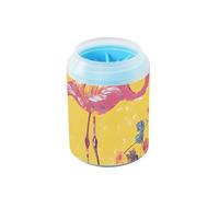 Sweet Flamingo Jaune Portable Pet Foot Washer Brosse Silicone Souple Pieds Machine de Nettoyage pour Chats Chiens