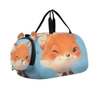 Sweet Fox Sac de sport pour garçon avec compartiment à chaussures de grande capacité pour l'école, le sport, les voyages
