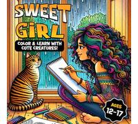 SWEET GIRL: "Serene Seasons with a Curly-Haired Girl"- coloring book