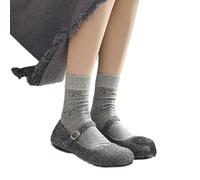Sweet Girls Elegant Bowknot Pattern Cotton Ankle Socks For Women Respirant Casual Fashion Student Middle Molf Socks Cotton, gris clair, Taille unique