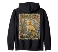 Sweet Golden Retriever Chiot Vintage Floral Sweat à Capuche