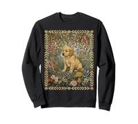 Sweet Golden Retriever Chiot Vintage Floral Sweatshirt