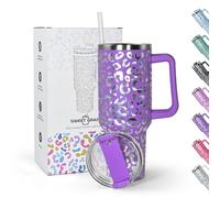 sweet grain Mug Isotherme avec Paille et Poignée 1.2L, Tasse à Café Acier Inoxydable à double paroi, Isolée Tasse Isotherme, Tasse Cafe Voyage