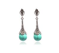 Sweet & happy girl's store 12 mm ronds argent tibétain avec perles base dangle bOLT-marcassite bijoux boucles d'oreilles créoles