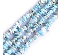 Sweet & Happy Girl's Store Fil de perles en forme d'éclat de pierre précieuse pour création de bijoux Perles de 7-8 mm 86 cm