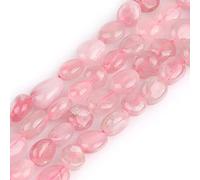 Sweet & Happy Girl's Store Fil de perles en quartz rose en forme de pomme de terre 9 x 12 mm 38,1 cm