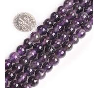 Sweet & Happy Girl's Store SHGbeads Perles rondes en améthyste naturelle pour la fabrication de bijoux Perles rondes 8 mm Grand trou 1,5 mm-2 mm 38,1 cm