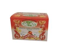 Sweet Herbs® | Thé noir à l'orange, à la cannelle et au gingembre | Infusion de Fruits, Thé Noir et Épices Digestives Bio - 20 Filtres en Sachets Individuels (30 Gr)