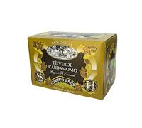 Sweet Herbs® | Thé vert biologique et cardamome | Thé vert oriental épicé digestif - 20 filtres en sachets individuels (30 Gr)