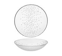 SWEET HOME Assiette Creuse en Verre Transparent décor Bulles cod.VR00794LU cm diam.22 by Varotto & Co.