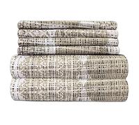 Sweet Home Collection 6 Piece Bed Sheets 1500 Thread Count Deep Pocket Fine Lot de 2 taies d'oreiller en Microfibre avec Poches Profondes, doublement brossée, Monaco, Queen Size