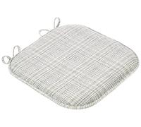 Sweet Home Collection Aria Lot de 4 Coussins de Chaise en Mousse à mémoire de Forme avec Attaches Motif nid d'abeille Antidérapant Dos en Caoutchouc 40,6 x 40,6 cm Argenté/crème