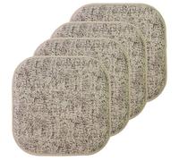 Sweet Home Collection Broadway Lot de 4 Coussins de Chaise en Mousse à mémoire de Forme avec Dos en Caoutchouc antidérapant Motif nid d'abeille 40,6 x 40,6 cm Chocolat/crème