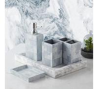 Sweet Home Collection Casanova Lot de 6 Accessoires de Salle de Bain Collections Uniques Moderne Classique Contemporain Décoratif Beaux Designs Baignoire Douche Baignoire Décor 4 Pièces