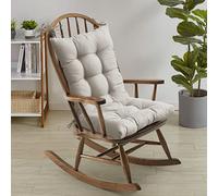 Sweet Home Collection Coussin de Chaise à Bascule capitonné de qualité supérieure avec Dos antidérapant et Attaches pour Chaise à Bascule - 1 pièce (Lot de 1), Lin