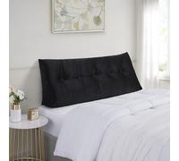 Sweet Home Collection Coussin de tête de lit Twin Size, Grand, Triangulaire et Polyvalent, Soutien de Lecture, 99,1 cm, Noir