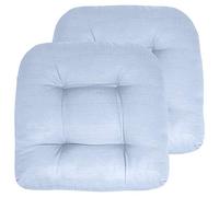 Sweet Home Collection Lot de 2 Coussins de Chaise de terrasse Confortables en Fibre épaisse touffetée 48,3 x 48,3 cm - Bleu Clair