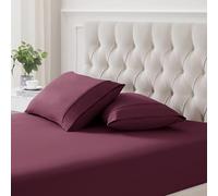 Sweet Home Collection Lot de 2 taies d'oreiller Standard en Flanelle Ultra Douce, Confortables et Respirantes, Lourdes et durables, Taille Standard/Grand lit, Rouge Bordeaux