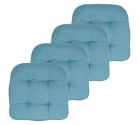 Sweet Home Collection Lot de 4 Coussins de Chaise de terrasse Confortables en Fibre épaisse touffetée 48,3 x 48,3 cm - Bleu Sarcelle