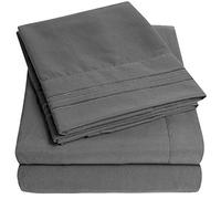 Sweet Home Collection Parure de lit 3 pièces 1500 Fils de qualité égyptienne avec Poche Profonde - Lit Simple, Gris