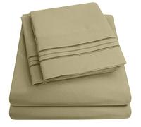 Sweet Home Collection Parure de lit 4 pièces de qualité égyptienne de 1500 Fils avec Poches Profondes - Lit Simple, Sauge