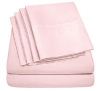 Sweet Home Collection Parure de lit 6 pièces, King Size, Rose pâle