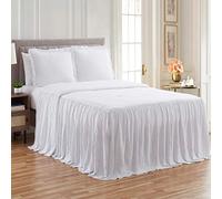 Sweet Home Collection Parure de lit surdimensionnée Douce avec Housse de Couette et taies d'oreiller, Polyester, Blanc, Grand lit