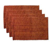 Sweet Home Collection Trends Lot de 4 Sets de Table 100% Coton tissé Bicolore Rouille 33 x 48,3 cm