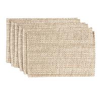 Sweet Home Collection Trends Lot de 6 Sets de Table 100% Coton tissé Bicolore 33 x 48,3 cm Coquille d'œuf