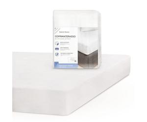 Sweet Home - Couvre et Protège-Matelas 1 Carré Demi Jersey et Coton, Antibactérien Antitranspirant, Surmatelas Idéal pour Linge de Lit et Oreillers, Protege Matelas 130x200 cm avec Angles Élastiques