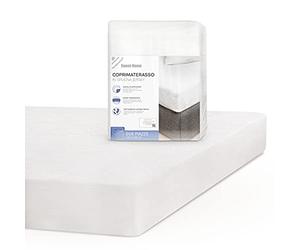 Sweet Home - Couvre et Protège-Matelas 2 Places en Jersey et Coton, Antibactérien et Antitranspirant, Surmatelas Idéal pour Linge de Lit et Oreillers, Protege Matelas 180x200 cm avec Angles Élastiques