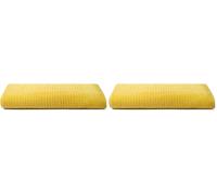 Sweet Home - Drap de Bain Waffle 70 x 140 cm, en Pur Coton Zéro Twist - Yolk Yellow (Lot de 2)