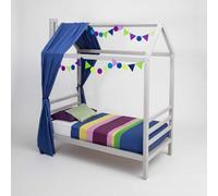 Sweet Home From Wood Lit Montessori cabane, Lit cabane Enfant Bois, Lit Junior avec barrières (Gris, 190x90cm)