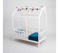 Sweet Home From Wood Lit Montessori, lit cabane pour Tout-Petit, lit cabane pour Enfants (Blanc, 190x135cm)