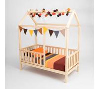 Sweet Home From Wood Lit Montessori, lit cabane pour Tout-Petit, lit cabane pour Enfants (Bois de Bouleau, 190x135cm)