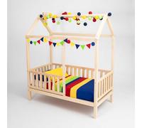 Sweet Home From Wood Lit Montessori, lit cabane pour Tout-Petit, lit cabane pour Enfants (Bois de pin, 190x135cm)