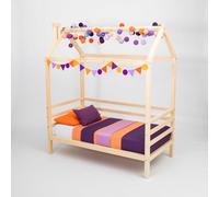 Sweet Home From Wood Structure de lit en Bois pour Ados, Lit cabane, Lit en Bois Massif, Cadre de lit (Bois de pin, 200x120cm)