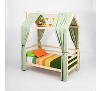 Sweet Home From Wood Structure de lit en Bois pour Ados, Lit cabane, Lit en Bois Massif, Cadre de lit (Bouleau, 140x70cm)