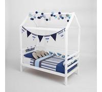 Sweet Home From Wood Structure de lit en Bois pour Ados, Lit cabane, Lit en Bois Massif, Cadre de lit (Blanc, 200x120cm)