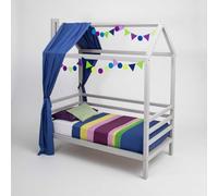 Sweet Home From Wood Structure de lit en Bois pour Ados, Lit cabane, Lit en Bois Massif, Cadre de lit (Gris, 200x90cm)