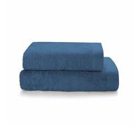 Sweet Home - Serviettes de Bain Visage et Bidet en éponge de Coton certifié Oeko-TEX et Fils recyclés, avec Serviette de Bain 50 x 100 cm et invité 40 x 50 cm, Doux, Absorbant et résistant