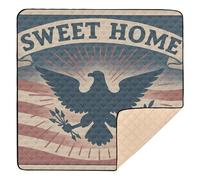 Sweet Home Tapis de jeu vintage rembourré doux pour bébé pour le sol, tapis de jeu rembourré portable pour bébés, nourrissons et tout-petits, 127 x 127 cm