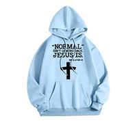 Sweet Homme à Capuche Sweat à Capuche Graphique Lettre JéSus Ne Revient Pas pour Hommes Col Rond Manches Longes Haut Confortable