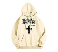 Sweet Homme à Capuche Sweat à Capuche Graphique Lettre JéSus Ne Revient Pas pour Hommes Col Rond Manches Longes Haut Confortable