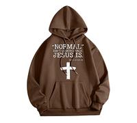 Sweet Homme à Capuche Sweat à Capuche Graphique Lettre JéSus Ne Revient Pas pour Hommes Col Rond Manches Longes Haut Confortable