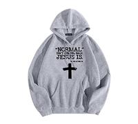 Sweet Homme à Capuche Sweat à Capuche Graphique Lettre JéSus Ne Revient Pas pour Hommes Col Rond Manches Longes Haut Confortable