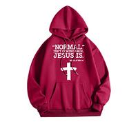 Sweet Homme à Capuche Sweat à Capuche Graphique Lettre JéSus Ne Revient Pas pour Hommes Col Rond Manches Longes Haut Confortable