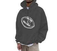 Sweet Homme à Capuche Sweat à Capuche Homme Motif Football Coupe Ample DéContracté pour Saison Automne Hiver en Polaire Chaude Et Confortable